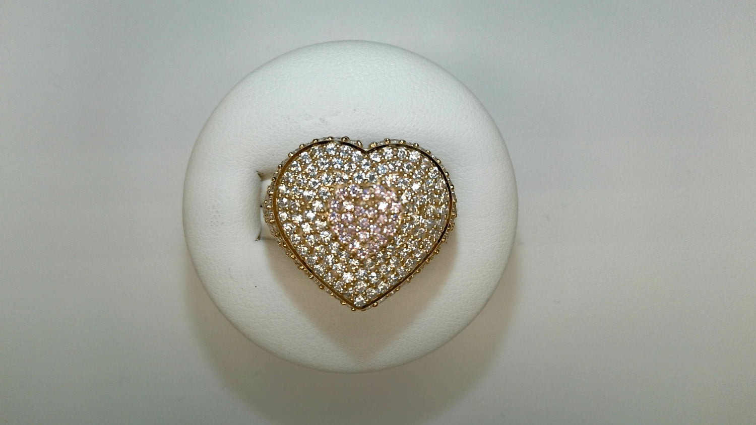 14KY Heart CZ Fancy  Fashion Ring