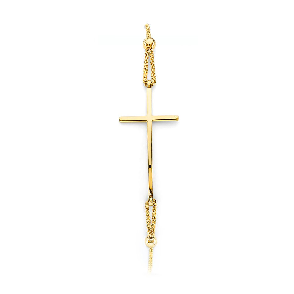 14k  Fancy cross bracelet