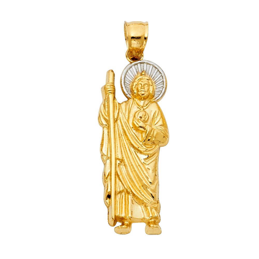 14K 2T Medium San Judas Tadeo 35mm Pendant