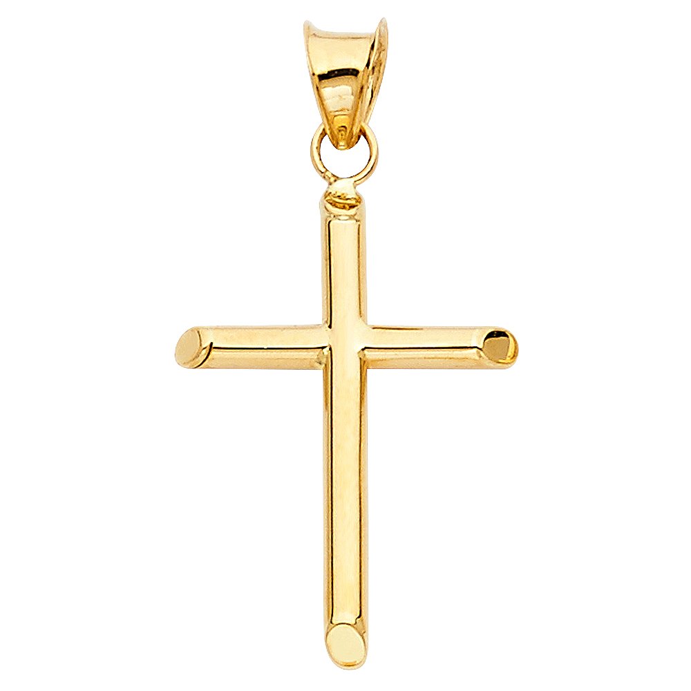 14k plain Cross Pendant