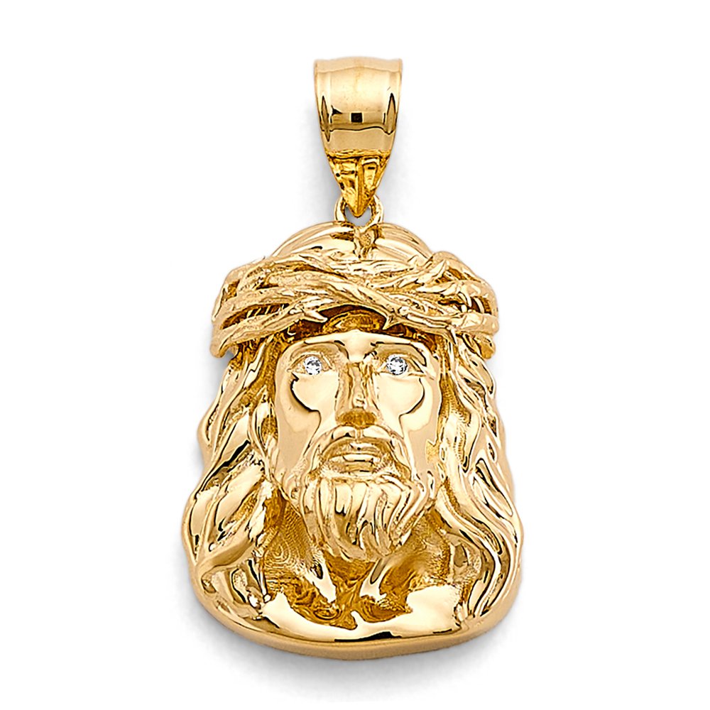 14KY Jesus Christ Head Pendant