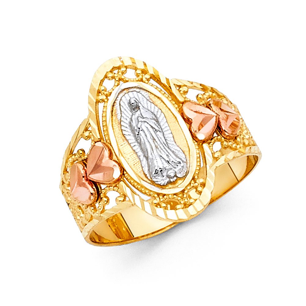 14K 3C Guadalupe Ring